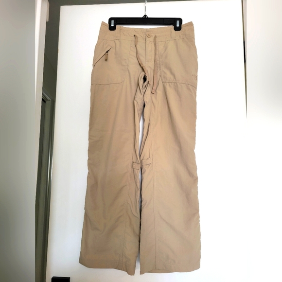 The North Face Women's Horizon Tempest Roll Up Pants in Tan Style #ARRD Size 2 - Picture 2 of 13